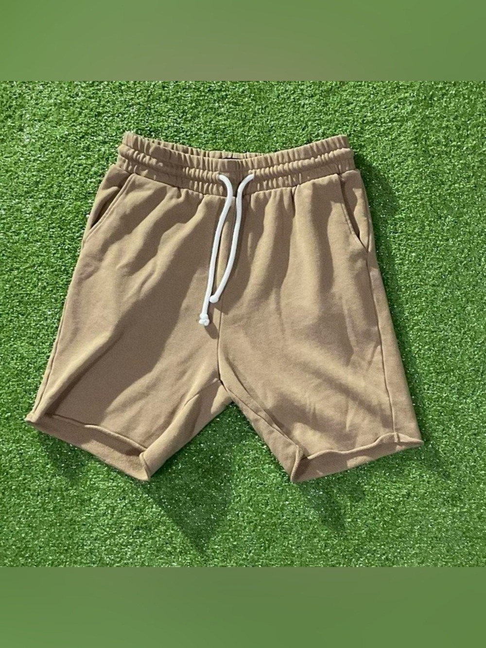 H&M Tan Drawstring Cotton Shorts